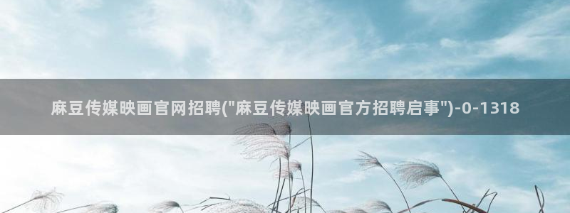 麻豆视影视传媒官网：麻豆传媒映画官网招聘(\